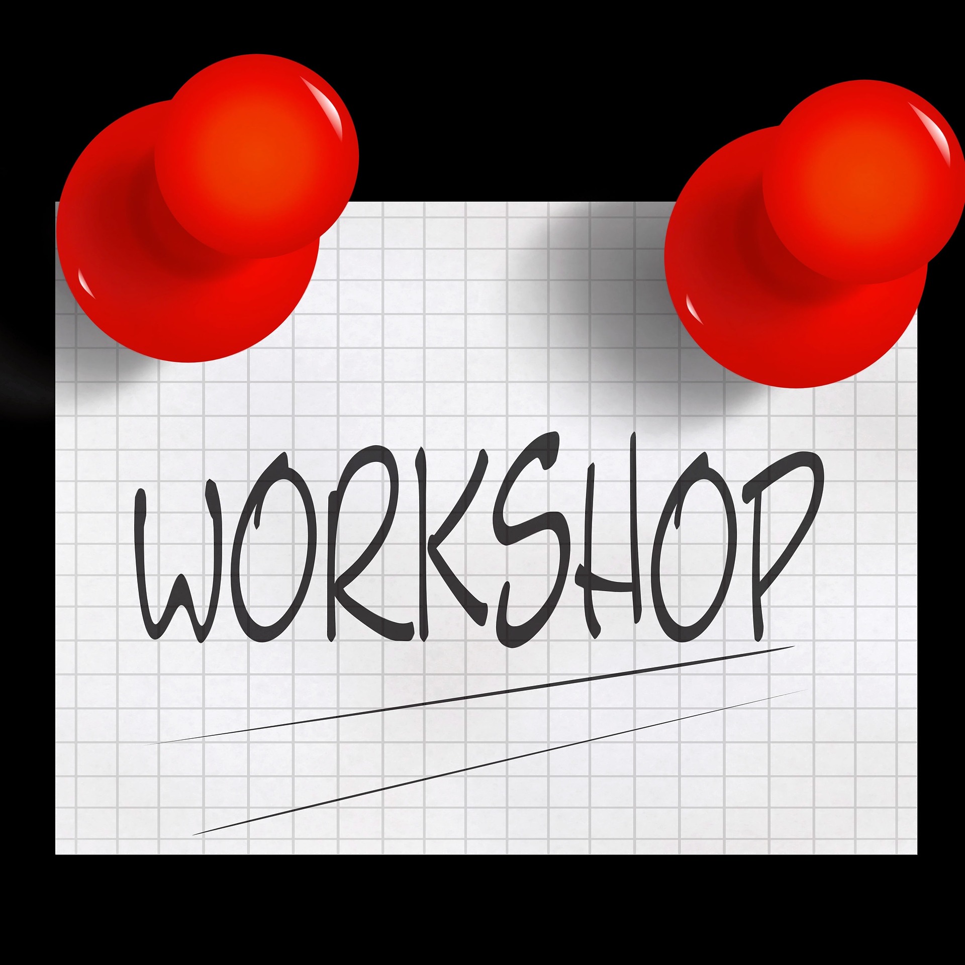 Aushang mit Beschreibung Workshop