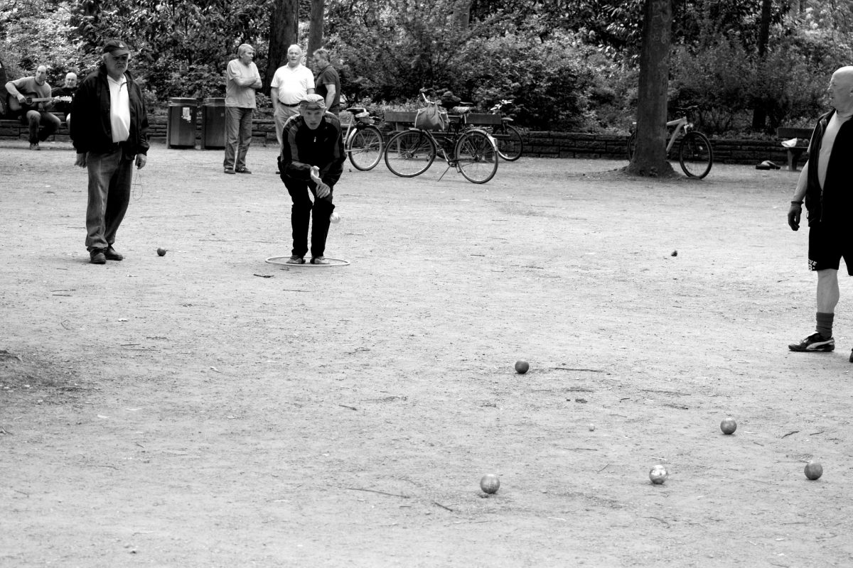 Abbildung Boulespieler in Hamburg