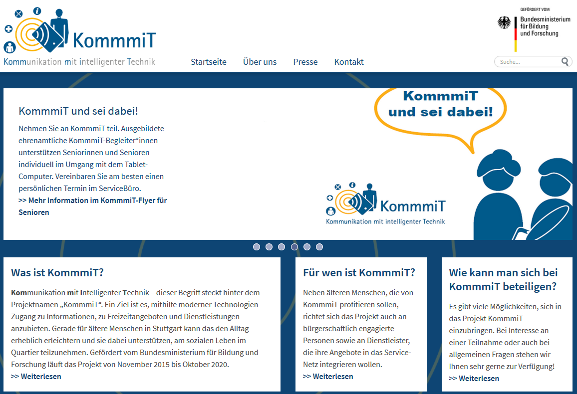 Screenshot webseite KommmiT