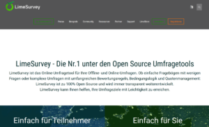 Screenshot der Limesurvey Website