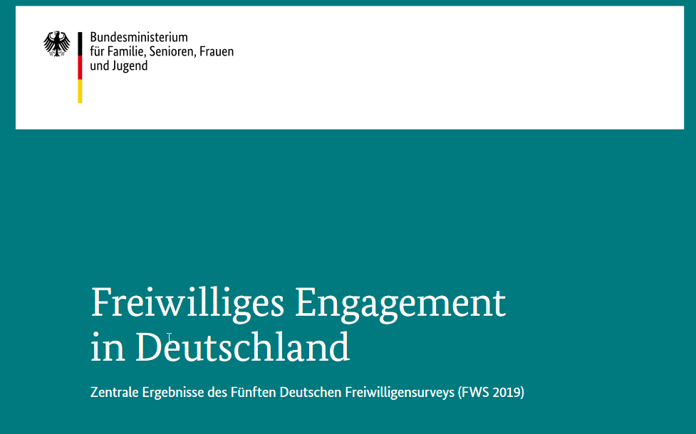 Cover der Kurzfassung des dt. Freiwilligensurveys 2019