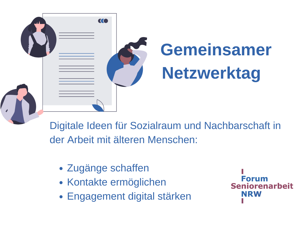 Das Bild zeigt eine Grafik mit der Überschrift "Gemeinsamer Netzwerktag"