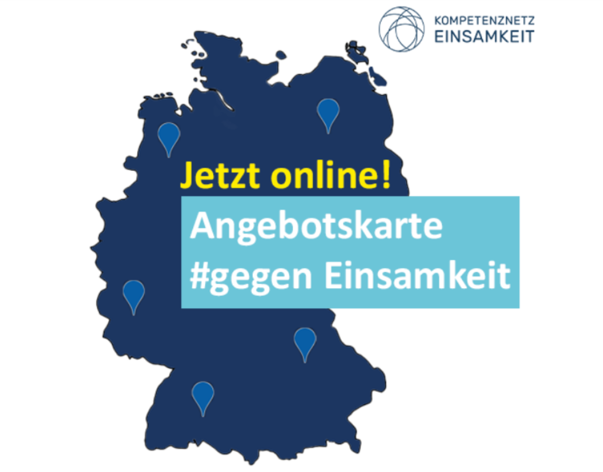 Illustration der Angebotslandkarte gegen Einsamkeit.